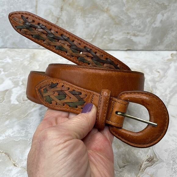 Vintage 90’s braided leather belt - Picture 1 of 7